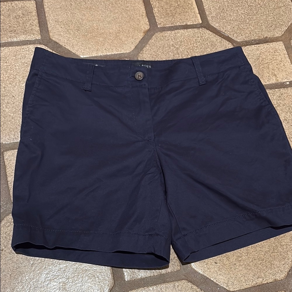 Talbots Navy Shorts Classic Chino Style